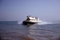 The SRN6 with the Inter-Service Hovercraft Trials Unit, IHTU - Approaching the beach (submitted by Pat Lawrence).